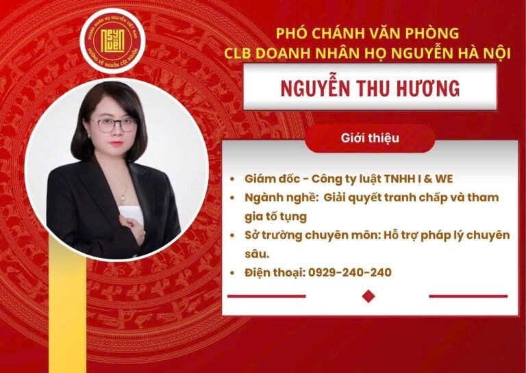 Ths.Luật Sư Nguyễn Thu Hương- Nhân sự Công ty luật I & WE